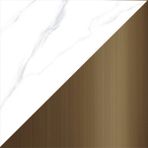 Glossy White & Bronze