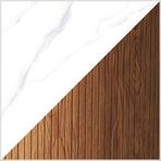 White & Walnut