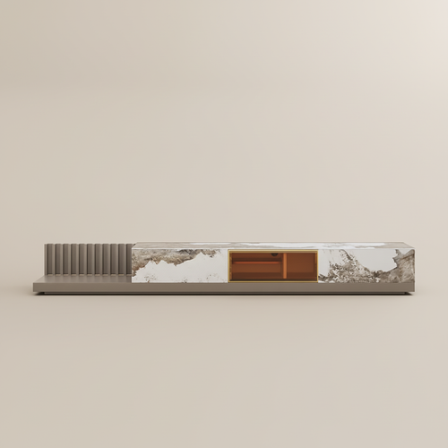 94" Modern TV Stand with 16-Color Adjustable LED Lights