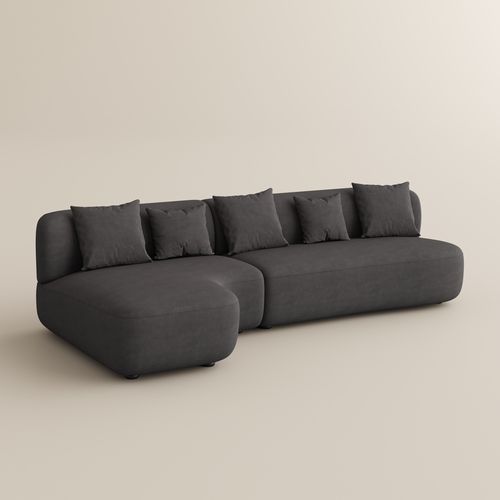 295Modern Minimalist High-Resilience Lamb Fleece Sofa