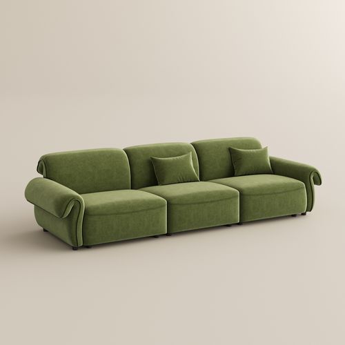 315 Vintage Green Large Modular Fabric Sofa