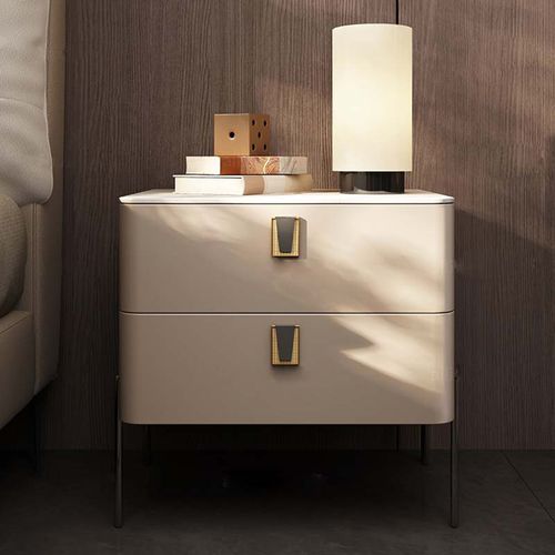 47-Inch Khaki Nightstand with 2 Drawers