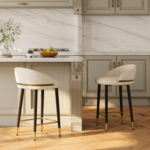 26'' Modern Low Back Counter Height Bar Stools Set of 2