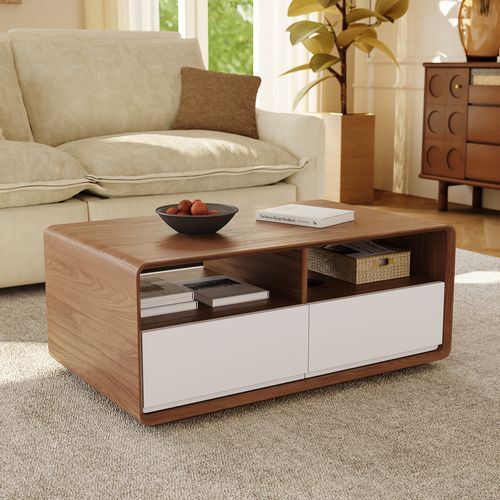 39" Rectangular Modern Coffee Table with Storage