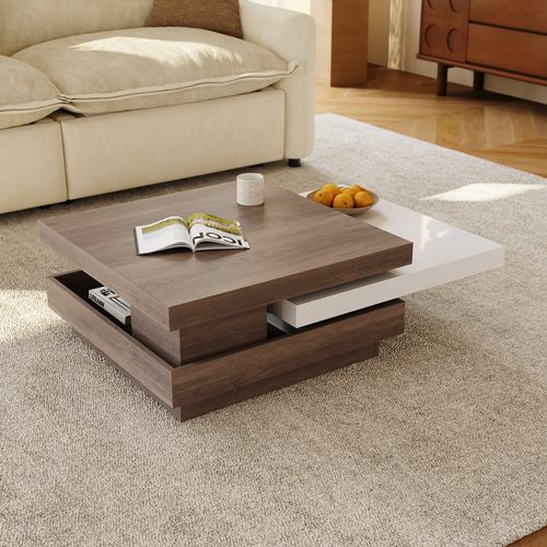 55" Square Rotating Coffee Table