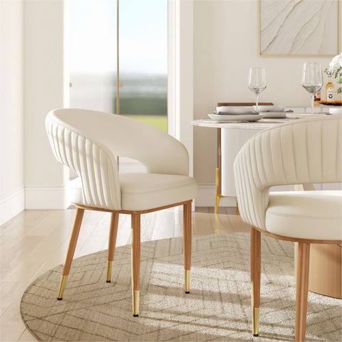 Modern Upholstered Dining Chairs Set of 2