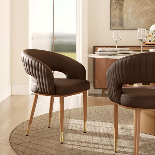 Modern Upholstered Dining Chairs Set of 2