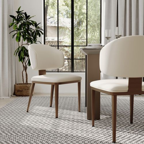 Modern Upholstered Dining Chairs Set of 2