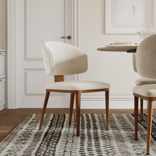 Modern Upholstered Dining Chairs Set of 2