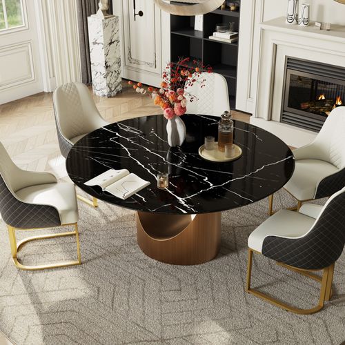 59" Marble Dining Table for 4