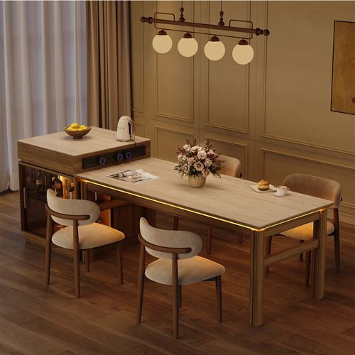259 Mid-Century Island Dining Table Set for 4 With Storage