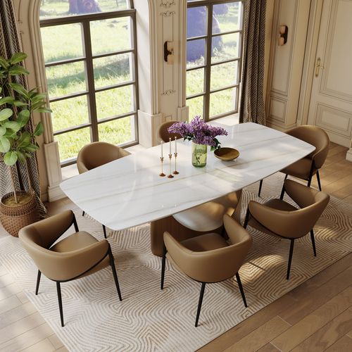 94.5" Modern Luxury Marble Dining Table
