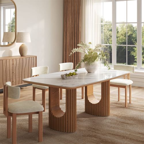 71" Mid-Century Modern Rectangular Dining Table