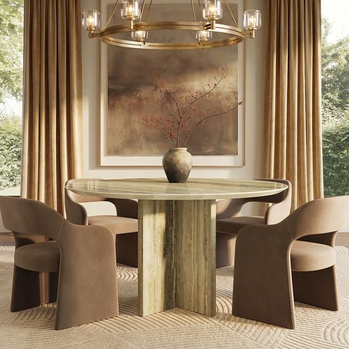 Round Marble Dining Table