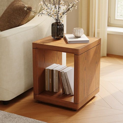 18" Mid-Century Modern Square Side Table