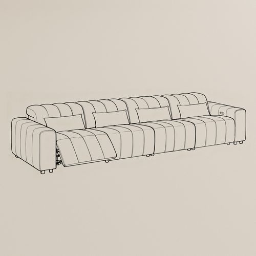 Modular Power Reclining Sofa Expansion Accessories-Nocturne Beige