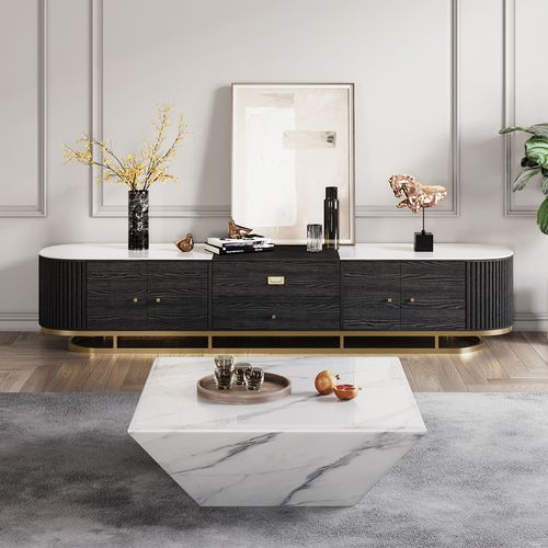 Modern Projector TV Cabinet with Coffee Table