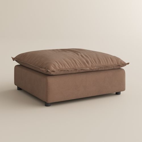 39.37" Minimalist Brown Modular Sofa-- Ottoman