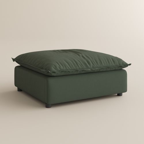 39.37" Minimalist Green Modular Sofa-- Ottoman