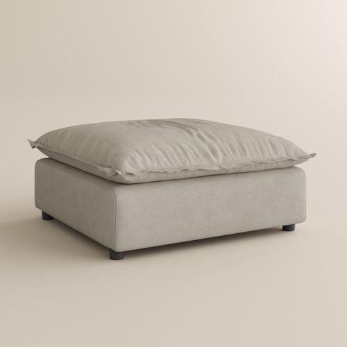 39.37" Minimalist Beige Modular Sofa-- Ottoman