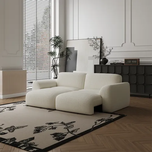 210cm Luxus-Creme-Loveseat