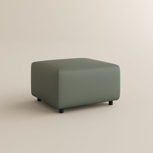 Power Extendable Sofa Matching Ottoman - Dark Green Eco-friendly Microfiber Leather