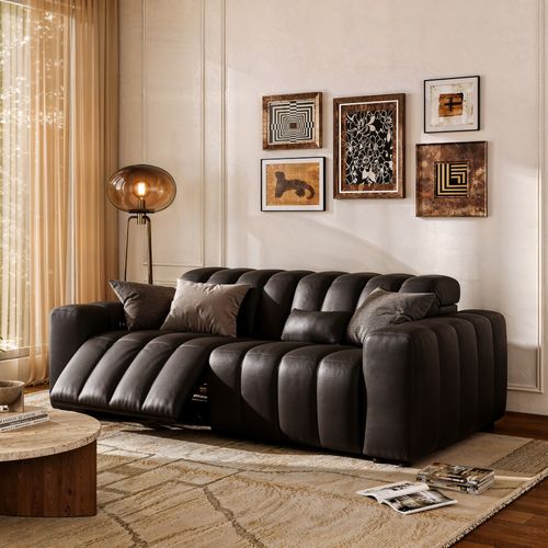 223 Luxury Top-Grain Leather Dual Power Loveseat