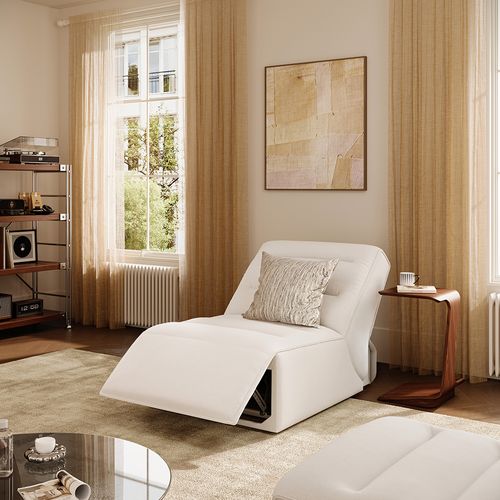 33.5"Modern Minimalist Modular Power Recliner Upholstered in Pet-Friendly Fabric