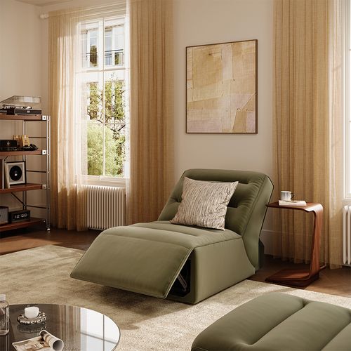 33.5"Modern Minimalist Modular Power Recliner Upholstered in Pet-Friendly Fabric