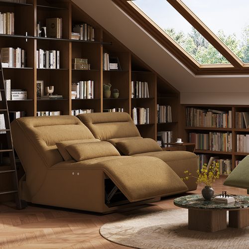 67" Modern Power Reclining Loveseat for Apartment