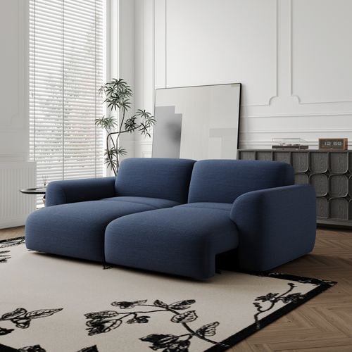 210cm  Luxury French Creamy Loveseat Power Sleeper Sofa Bed Retractable with Remote Control