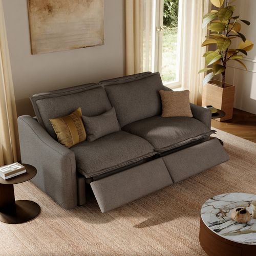 213 Modern Power Oversized Pillow Back Reclining Loveseat Sofa