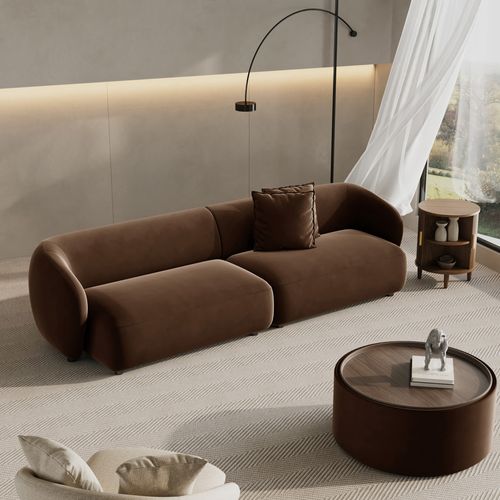 103.15" Curved Deep Sofa