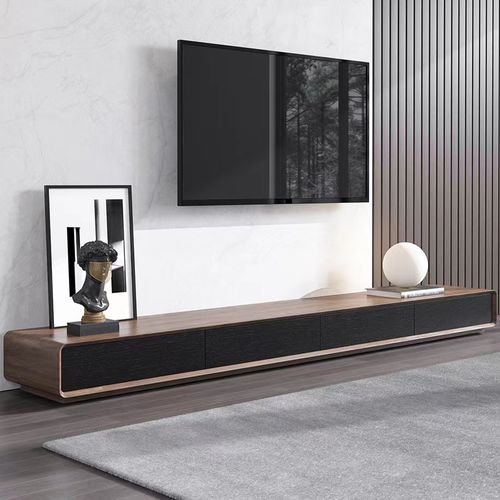 Modern Wood Black TV Stand