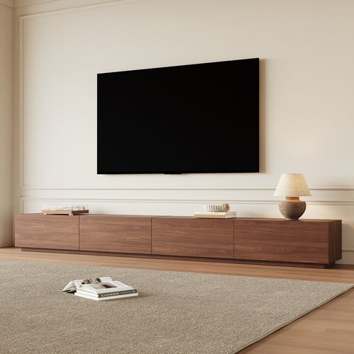 Minimalist Wood TV Stand with Drawers