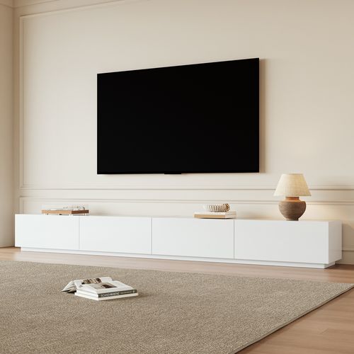 Modern White Matte TV Stand