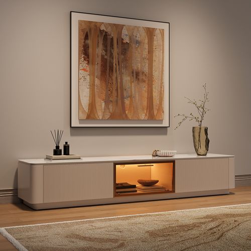 78.74" Modern Minimalist on the Ground TV Stand