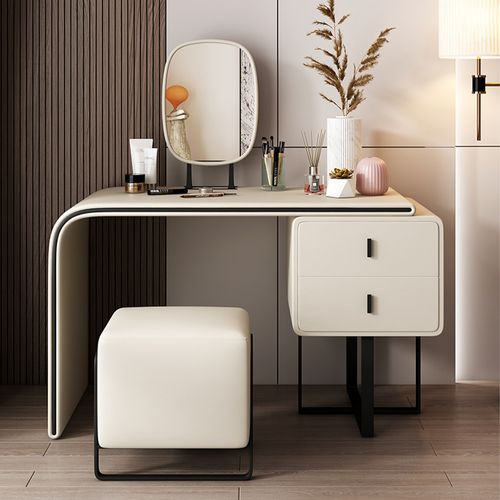Modern Makeup Vanity Set with PU Leather