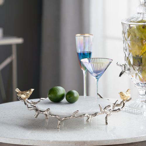 Alvada Modern Luxury White Marble Tray