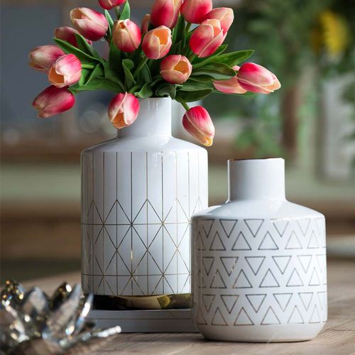 24 Modern Geometric Ceramic Vase