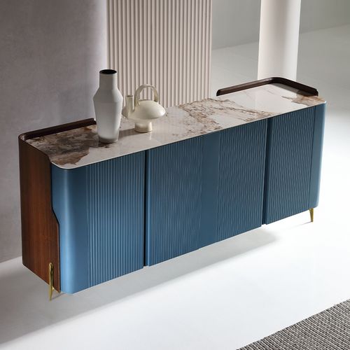 Buffet moderne de luxe bleu marine 180 cm