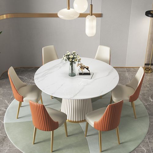 Tavolo da pranzo rotondo moderno da 120cm per 4-6 persone