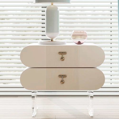 54 Modern Bedroom Nightstand with 2 Drawers