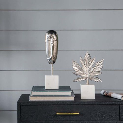 17 Modern Aluminum Silver Leaf  Table Decoration