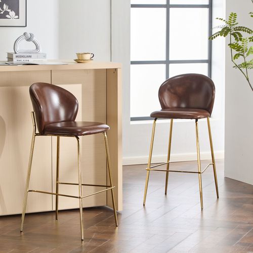 29'' Modern Upholstered Bar Height Bar Stools Set of 2