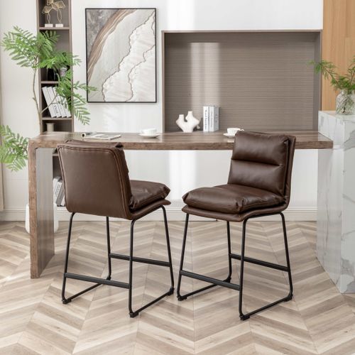 66'' Modern Upholstered Counter Height Bar Stools Set of 4