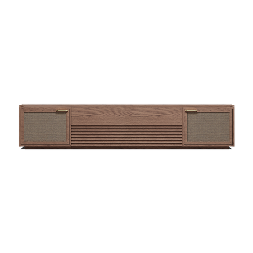 $50 Deposit| 90.5'' Walnut Two-Axis Motorized Media Console for UST Projector CSUC103