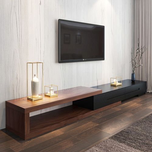 Supporto TV moderno allungabile nero