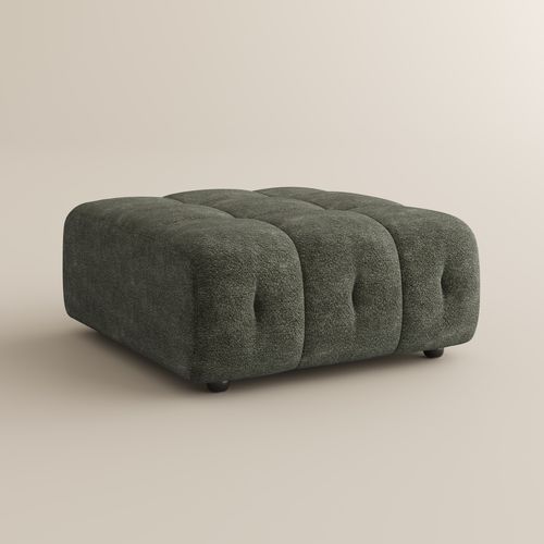 Modern Waterproof Chenille Green Sofa Ottoman