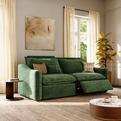 84" Modern Oversized Power Reclining Sofa with Pet-Friendly Fabric
